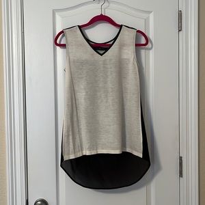 Stella & Jamies top with leather and sheer accents